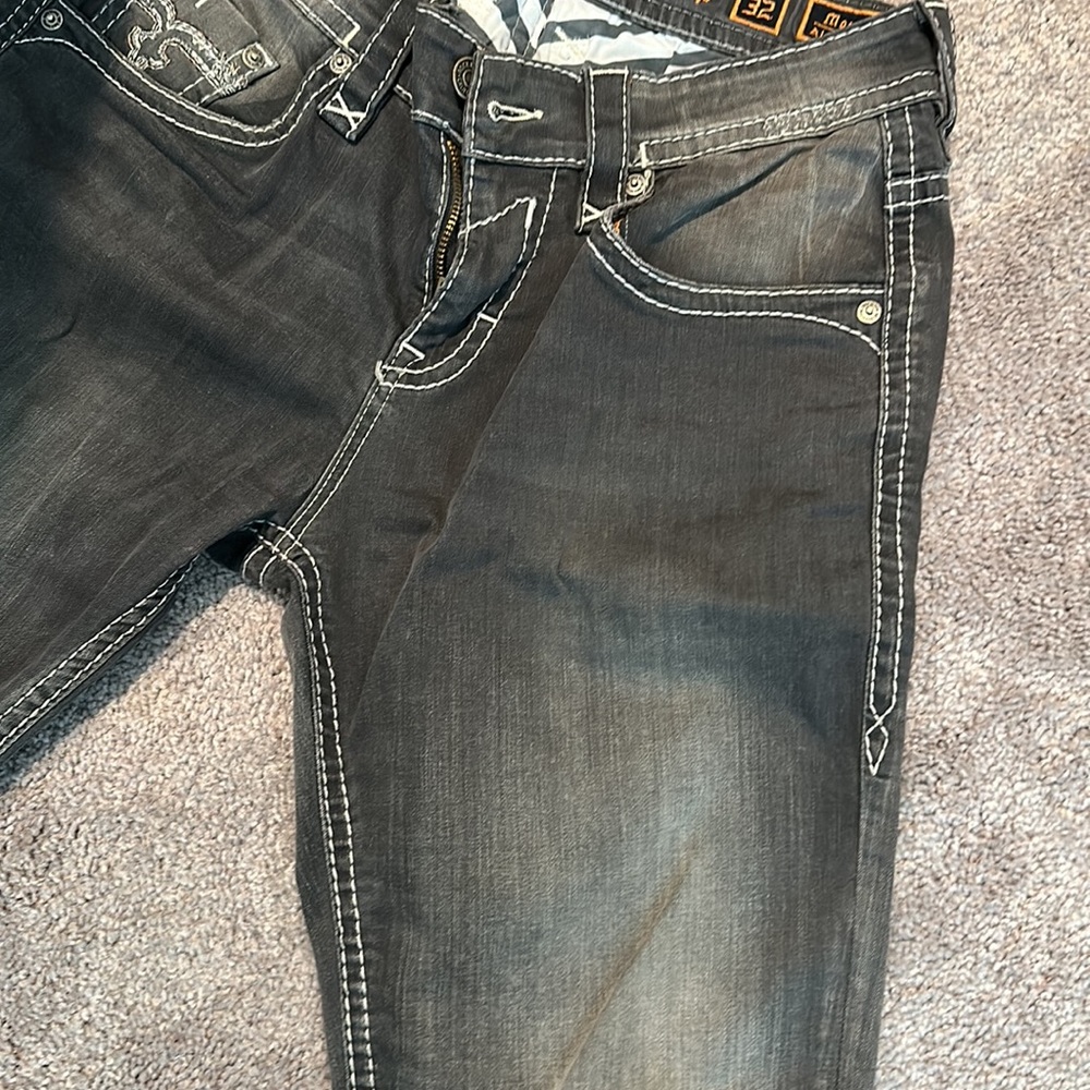 Rock Revival Gray Jeans Great Condition View 6